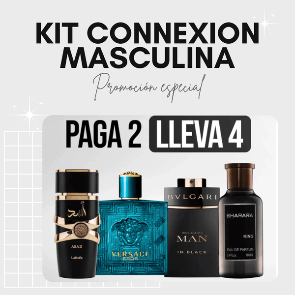 KIT Connexion Masculina- 4 Perfumes Premium